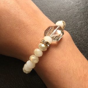 Amethyst/Swarovski bracelet